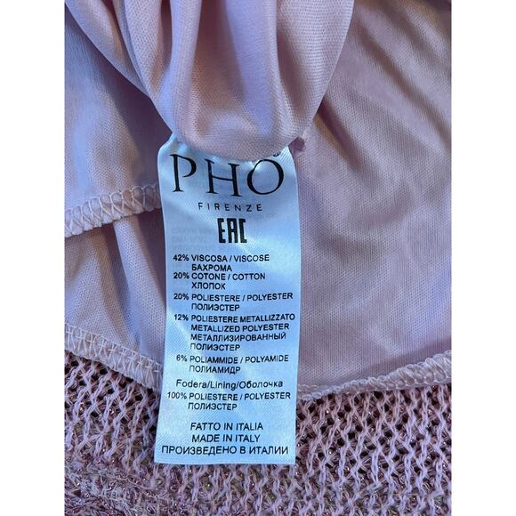 NWT Pho Firenze Knit Mini Dress Womens Medium Fairy Whimsy Event Pink Barbiecore - Picture 15 of 16